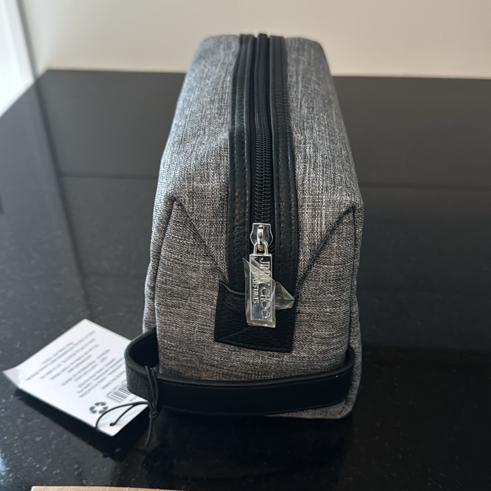 BNWT Jimmy Choo Toiletry Pouch Gray 9” X9” X4” - Picture 2 of 6